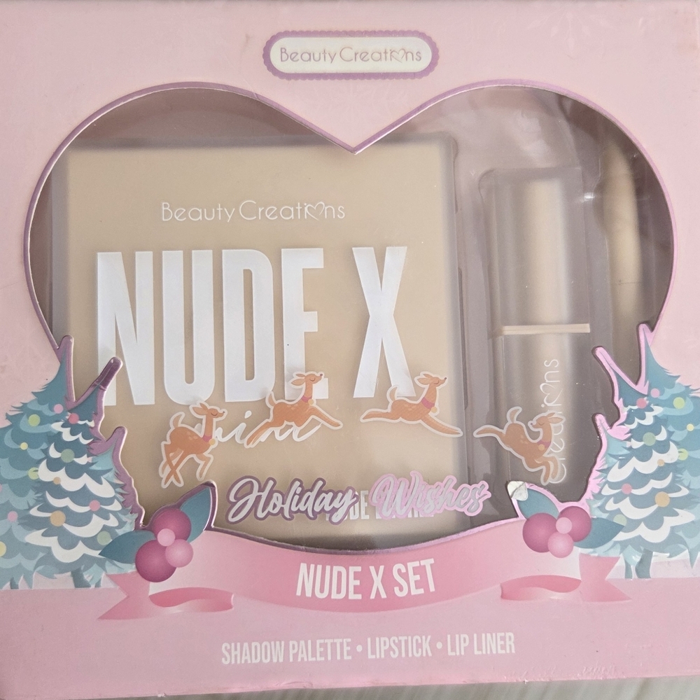 Nude X Beauty Creations Palette‎ Lip Liner And Lipstick Holiday Wishes